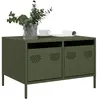 vidaXL Meuble TV vert olive 68x50x43,5 cm acier laminé à froid