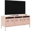 vidaXL Meuble TV rose 101,5x39x43,5 cm acier laminé à froid