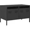 vidaXL Meuble TV noir 68x39x43,5 cm acier laminé à froid