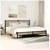 vidaXL Cadre de lit en métal sans matelas chêne sonoma 180x200 cm