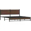 vidaXL Cadre de lit en métal sans matelas chêne marron 183x213 cm