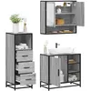 vidaXL Ensemble de meubles de salle de bain 3 pcs Sonoma gris