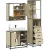 vidaXL Ensemble de meubles de salle de bain 3 pcs chêne sonoma