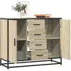 vidaXL Buffet chêne sonoma 92x35x76 cm bois d'ingénierie
