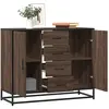 vidaXL Buffet chêne marron 92x35x76 cm Bois d'ingénierie