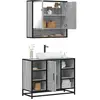 vidaXL Ensemble de meubles de salle de bain 2 pcs Sonoma gris