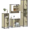 vidaXL Ensemble de meubles de salle de bain 4 pcs chêne sonoma