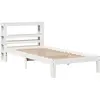 vidaXL Cadre de lit avec tête de lit blanc 120x190 cm bois pin massif