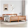vidaXL Cadre de lit sans matelas cire marron 200x200cm bois pin massif