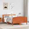 vidaXL Cadre de lit sans matelas cire marron 160x200cm bois pin massif