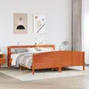 vidaXL Cadre de lit sans matelas cire marron 200x200cm bois pin massif