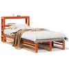 vidaXL Cadre de lit sans matelas cire marron 140x200cm bois pin massif