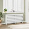 vidaXL Cache-radiateur blanc 175x20x82 cm bois d'ingénierie