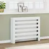 vidaXL Cache-radiateur blanc 104x20x82 cm bois d'ingénierie