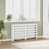 vidaXL Cache-radiateur blanc 149x20x82 cm bois d'ingénierie