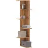 vidaXL Étagère d'angle murale chêne artisanal bois d'ingénierie