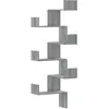 vidaXL Étagère d'angle murale sonoma gris 45x45x147cm bois ingénierie