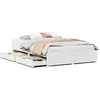 vidaXL Cadre de lit sans matelas blanc 140x200 cm bois de pin massif