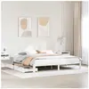 vidaXL Cadre de lit avec tiroirs blanc 180x200 cm bois de pin massif