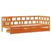 vidaXL Lit de jour avec tiroirs sans matelas cire marron 80x200cm bois