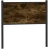 vidaXL Tête de lit chêne fumé 90 cm bois d'ingénierie et acier
