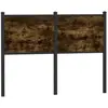 vidaXL Tête de lit chêne fumé 120 cm bois d'ingénierie et acier