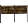 vidaXL Tête de lit chêne fumé 140 cm bois d'ingénierie et acier