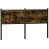 vidaXL Tête de lit chêne fumé 150 cm bois d'ingénierie et acier