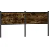 vidaXL Tête de lit chêne fumé 160 cm bois d'ingénierie et acier