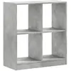 vidaXL Bibliothèque gris béton 68,5x32x75 cm bois d'ingénierie