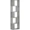 vidaXL Bibliothèque 5 niveaux gris béton bois d'ingénierie