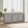vidaXL Cache-radiateur sonoma gris 205x21,5x83,5 cm bois d'ingénierie