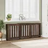 vidaXL Cache-radiateur chêne marron 205x21,5x83,5 cm bois d'ingénierie
