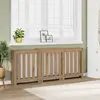 vidaXL Cache-radiateur chêne artisanal 205x21,5x83,5 cm