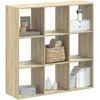vidaXL Bibliothèque chêne sonoma 102x32x102 cm bois d'ingénierie
