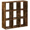 vidaXL Bibliothèque chêne fumé 102x32x102 cm bois d'ingénierie