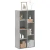vidaXL Vidaxl Bibliothèque Gris Béton 50x25x105 Cm Bois D'ingénierie