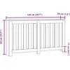 vidaXL Cache-radiateur chêne artisanal 149x20x82 cm bois d'ingénierie