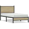 vidaXL Cadre de lit en métal sans matelas chêne sonoma 75x190 cm