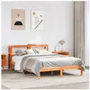 vidaXL Cadre de lit avec tête de lit cire marron 120x190cm bois de pin