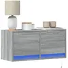 vidaXL Meuble TV mural avec lumières LED sonoma gris 80x31x35 cm