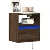 vidaXL Meubles TV muraux lumières LED 2 pcs chêne marron 41x31x45 cm