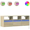 vidaXL Meuble TV mural avec lumières LED chêne sonoma 41x31x45 cm