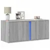 vidaXL Meuble TV mural avec lumières LED sonoma gris 80x31x35 cm