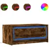 vidaXL Table basse avec lumières LED chêne fumé ois d'ingénierie