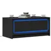 vidaXL Table basse avec lumières LED noir bois d'ingénierie