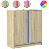 vidaXL Buffet avec LED chêne sonoma 77x34x85 cm bois d'ingénierie