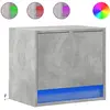 vidaXL Tables de chevet murales avec lumières LED 2 pcs gris béton