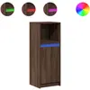 vidaXL Buffet avec LED chêne marron 72x34x100 cm bois d'ingénierie