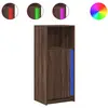 vidaXL Buffet avec LED chêne marron 42,5x34x100 cm bois d'ingénierie